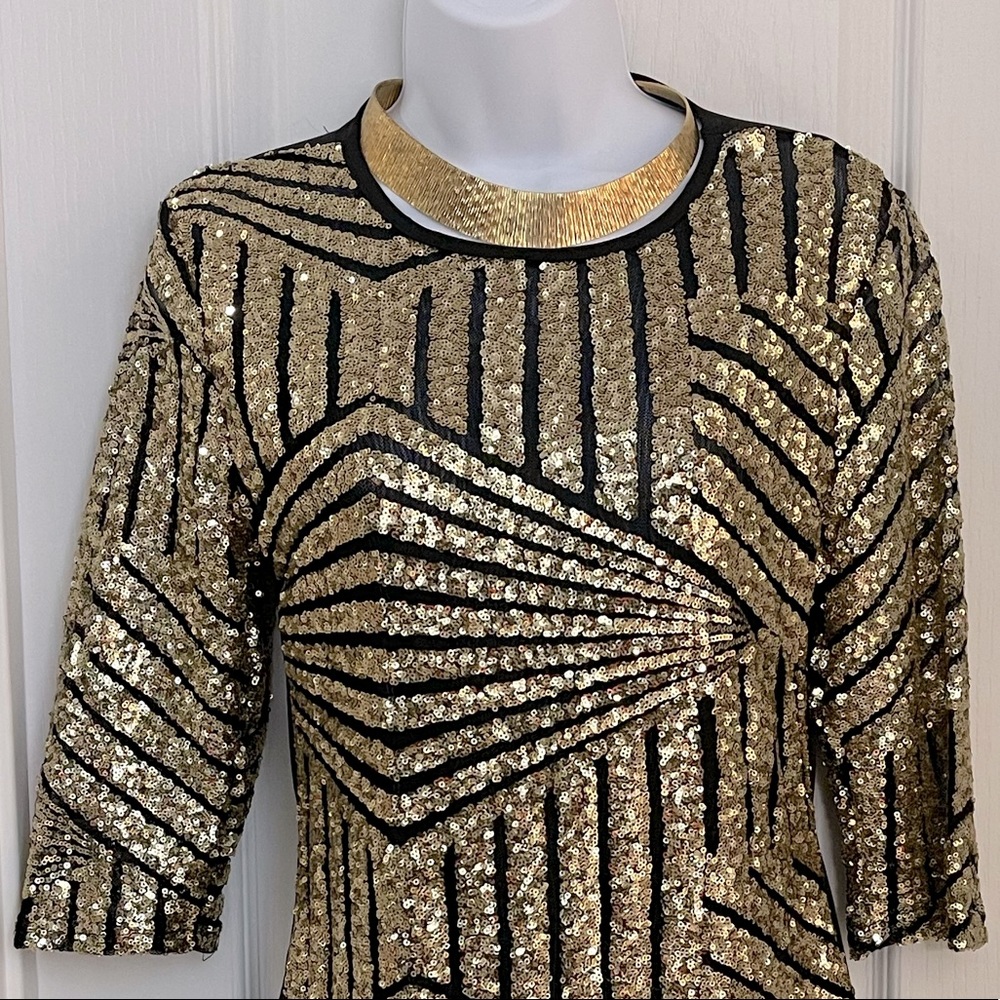 NWOT 🖤✨🖤 Gold Sequin Cocktail Party Dress.